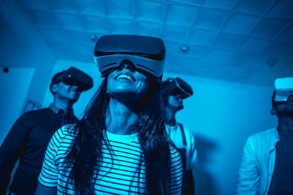group of young people with vr glasses in virtual r 2026 01 06 10 14 15 utc
