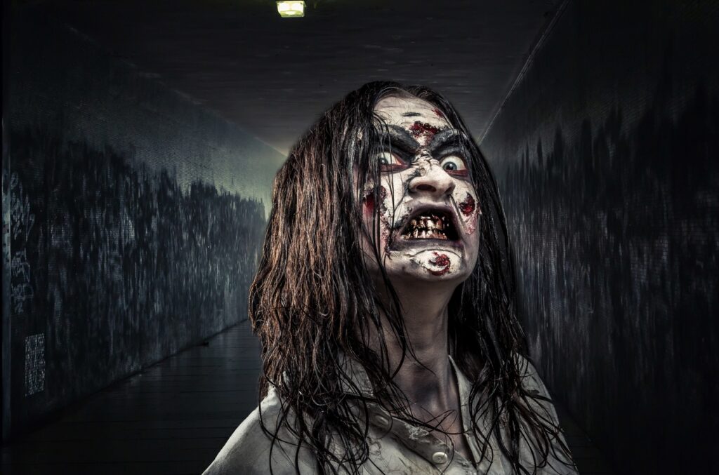 zombie woman with bloody face 2026 01 06 09 15 47 utc